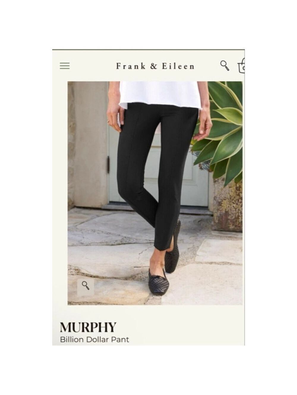 New Frank & Eileen Black Murphy Billion Dollar Pants
